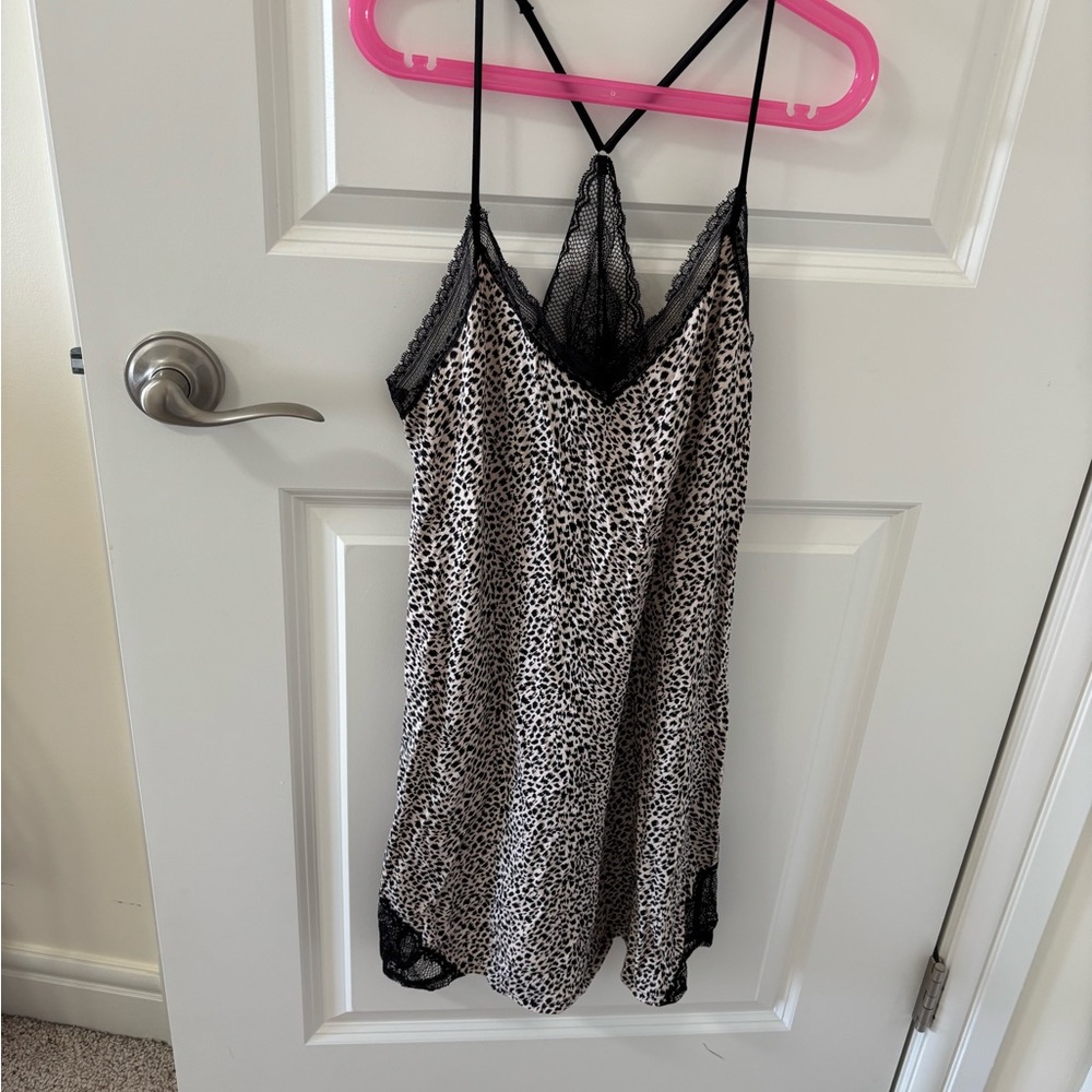 Victoria’s Secret Leopard Print Lace Trim Nightie